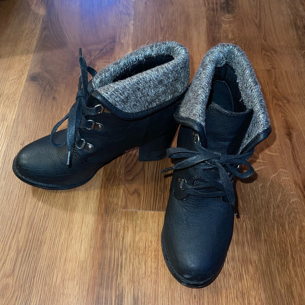 Bethany Mota Black ankle boots